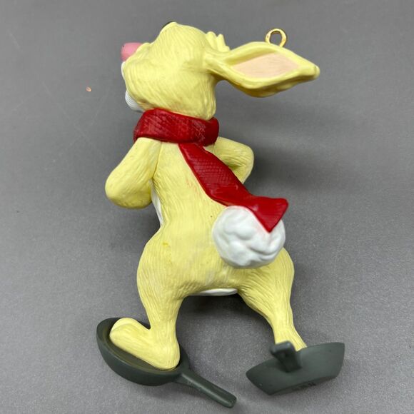 Winnie the Pooh Christmas Ornament Hallmark Keepsake Disney Rabbit Skating 1993 - Picture 7 of 8